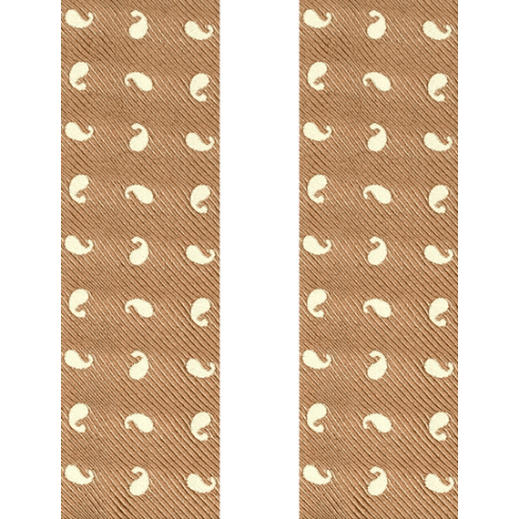 Hosentrger-Konfigurator mit Bndern aus Seide mit Paisley-Motiv in Braun-Beige.