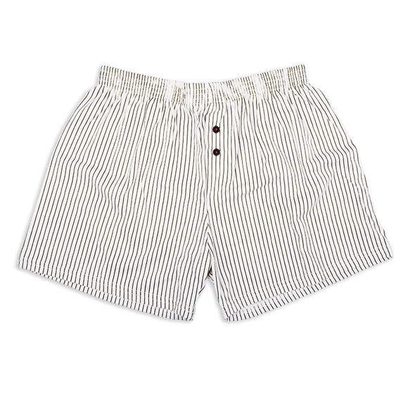 Weie Boxershorts mit schwarzen Streifen von Manomama